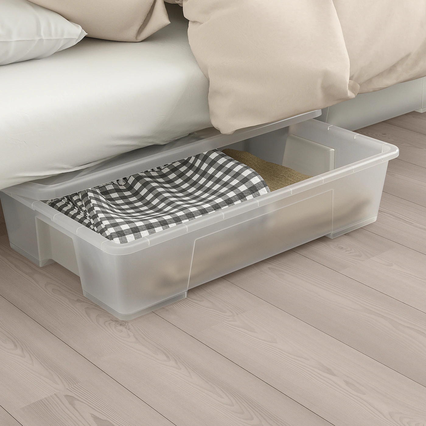 IKEA NYHAMN Sleeper Sofa With Pocket Spring Mattress/Hyllie Beige - Image 4