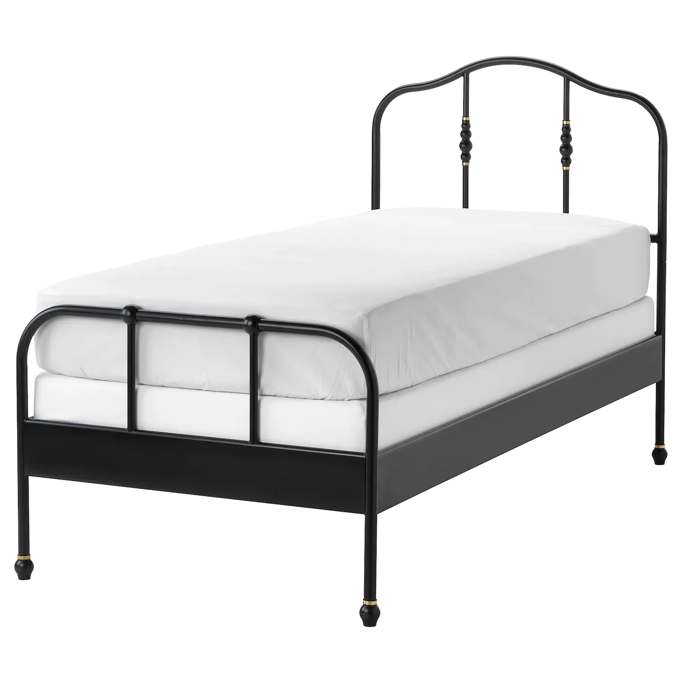IKEA SAGSTUA Bed Frame Black/Espevär Twin