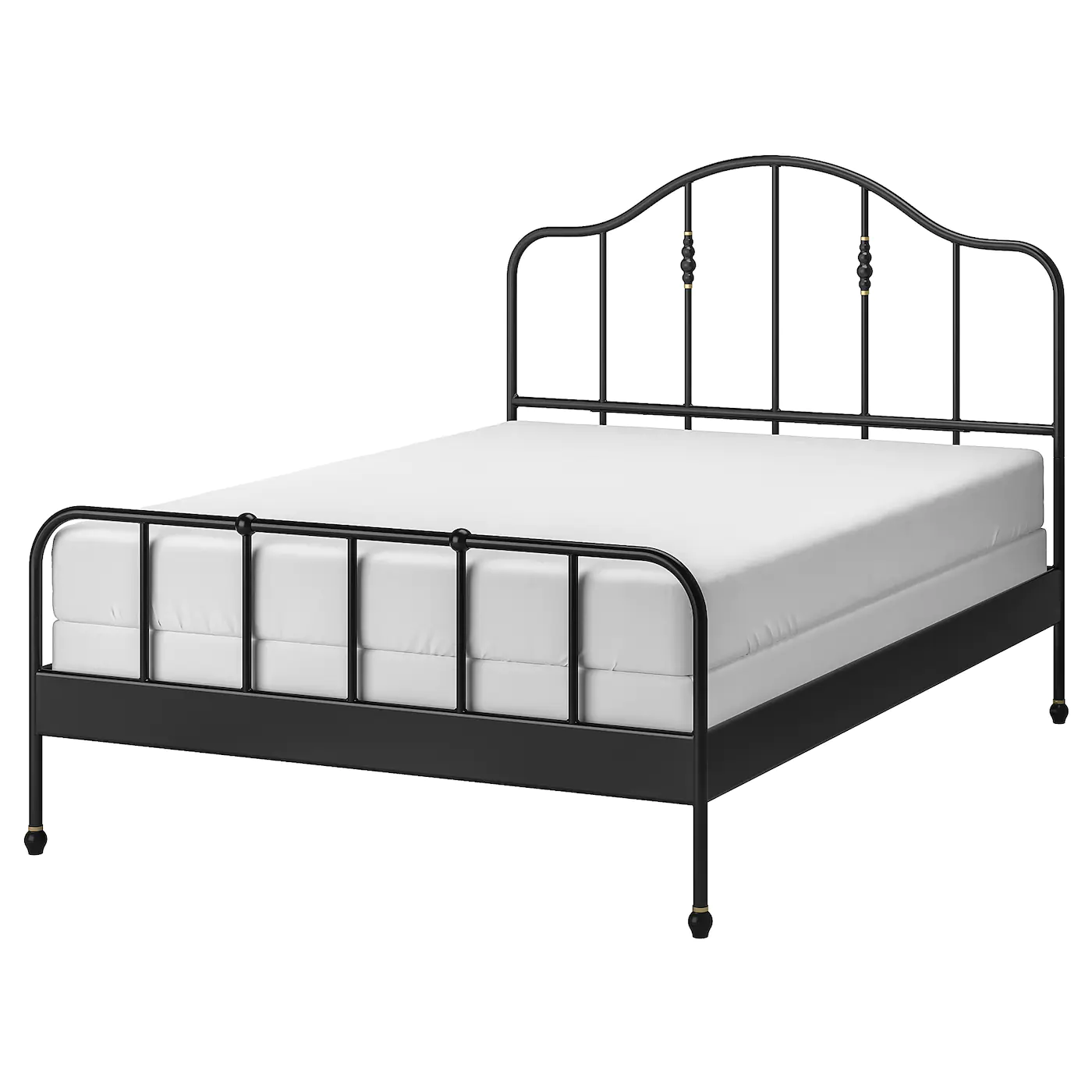 IKEA SAGSTUA Bed Frame Black/Espevär Queen