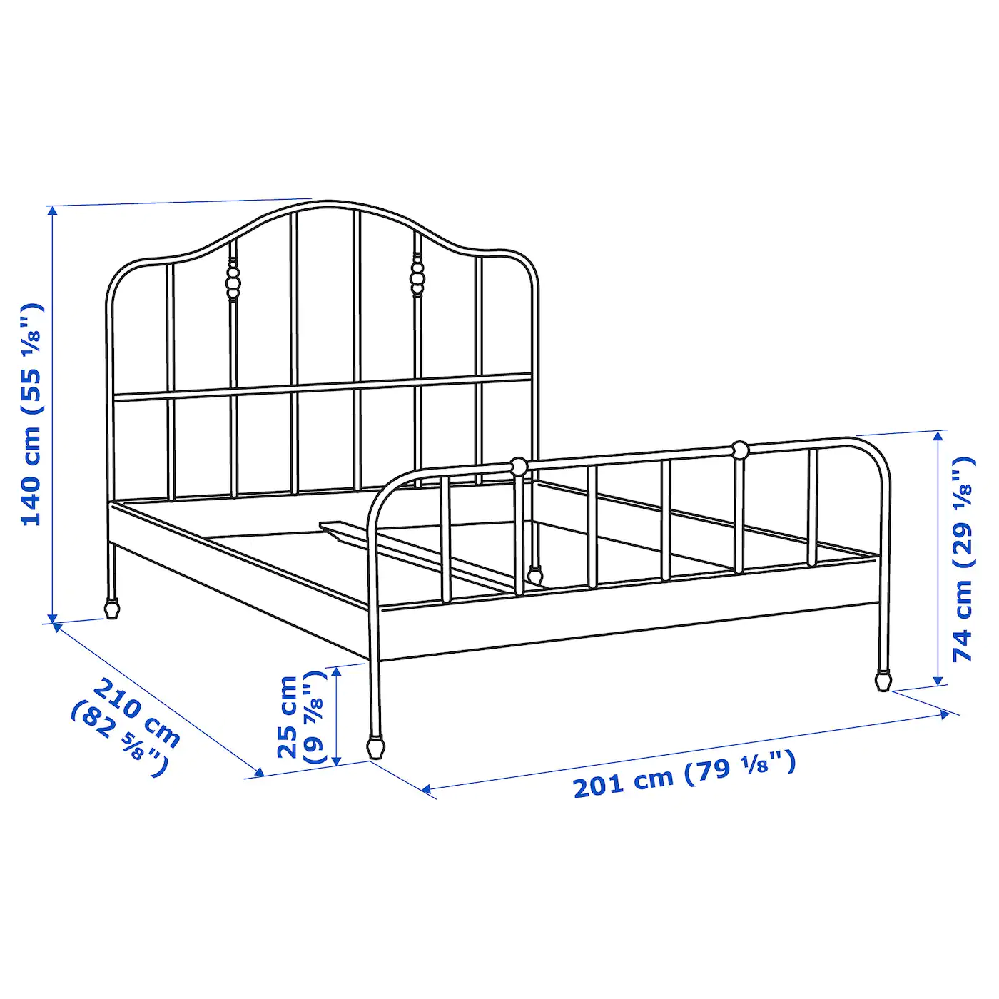 IKEA SAGSTUA Bed Frame Black/Luröy King - Image 10