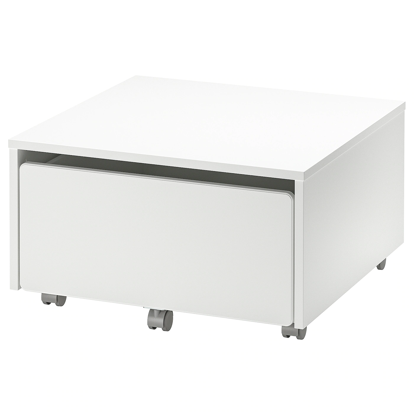 IKEA SLÄKT Storage Box With Casters White 24 3/8x24 3/8x13 3/4 "