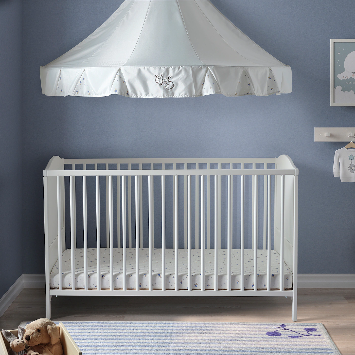 IKEA SMÅGÖRA Crib White 27 1/2x52 " - Image 3