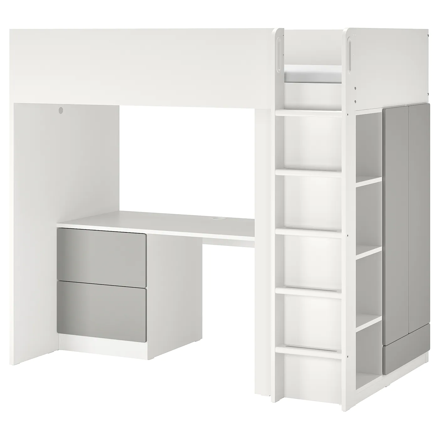 IKEA SMÅSTAD Loft Bed White Pale Pink/with Desk With 3 Drawers Twin - Image 4
