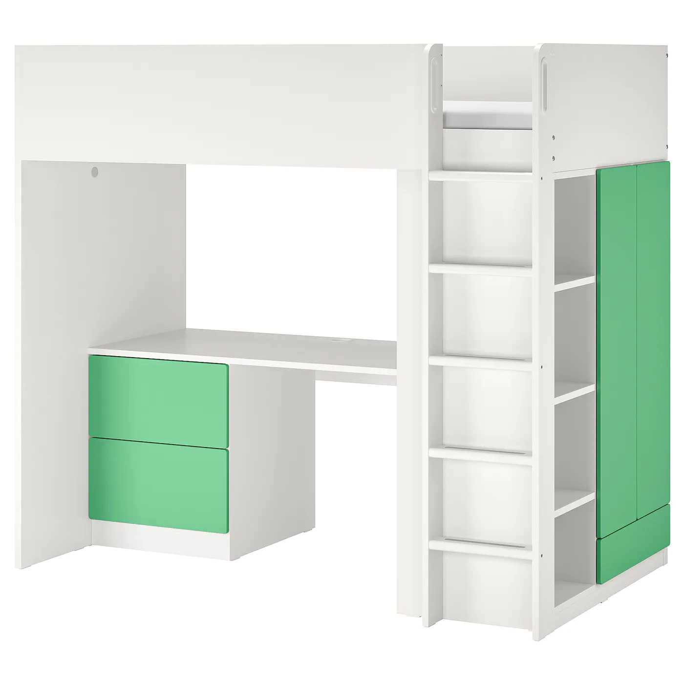 IKEA SMÅSTAD Loft Bed White Pale Pink/with Desk With 3 Drawers Twin - Image 5