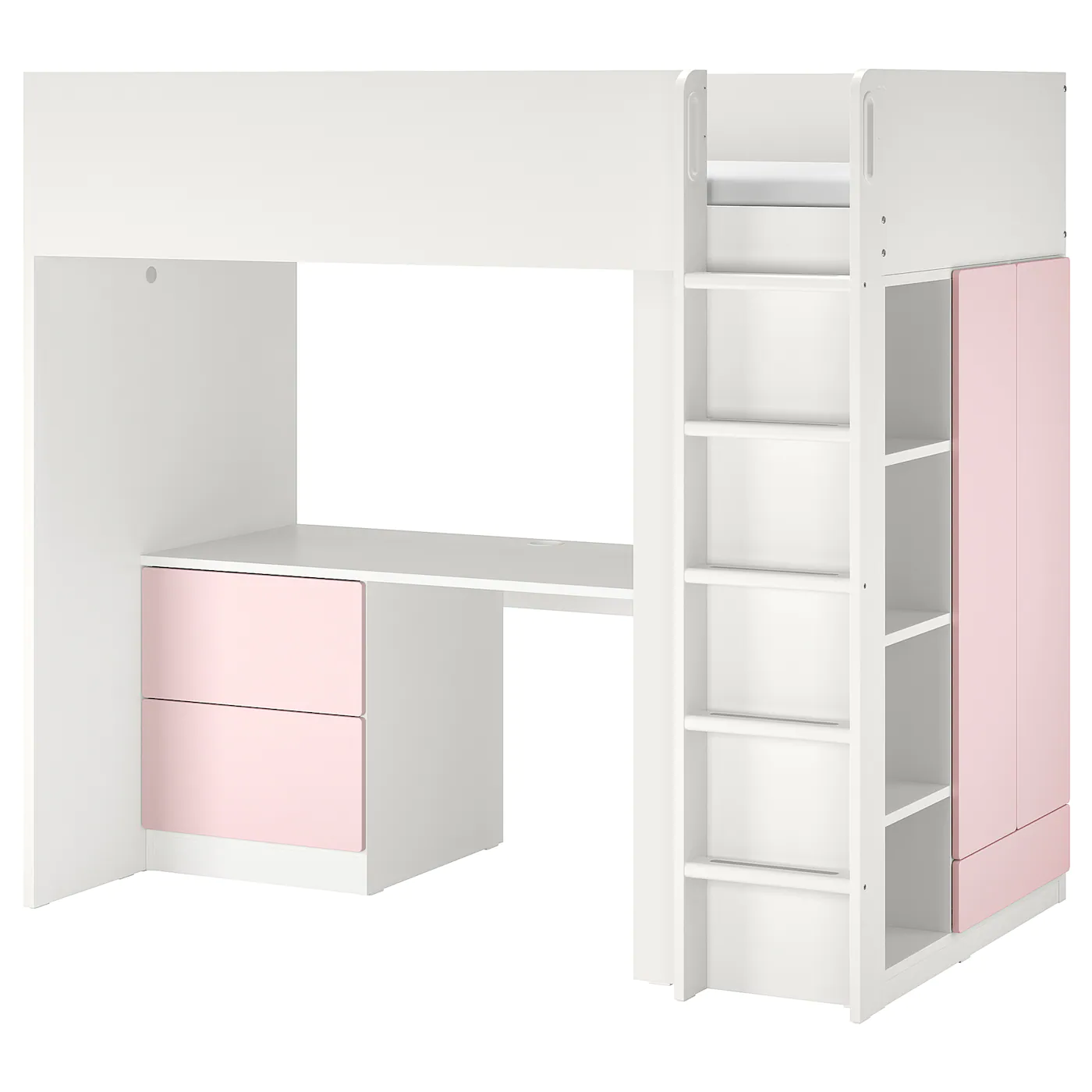 IKEA SMÅSTAD Loft Bed White Gray/with Desk With 3 Drawers Twin - Image 4
