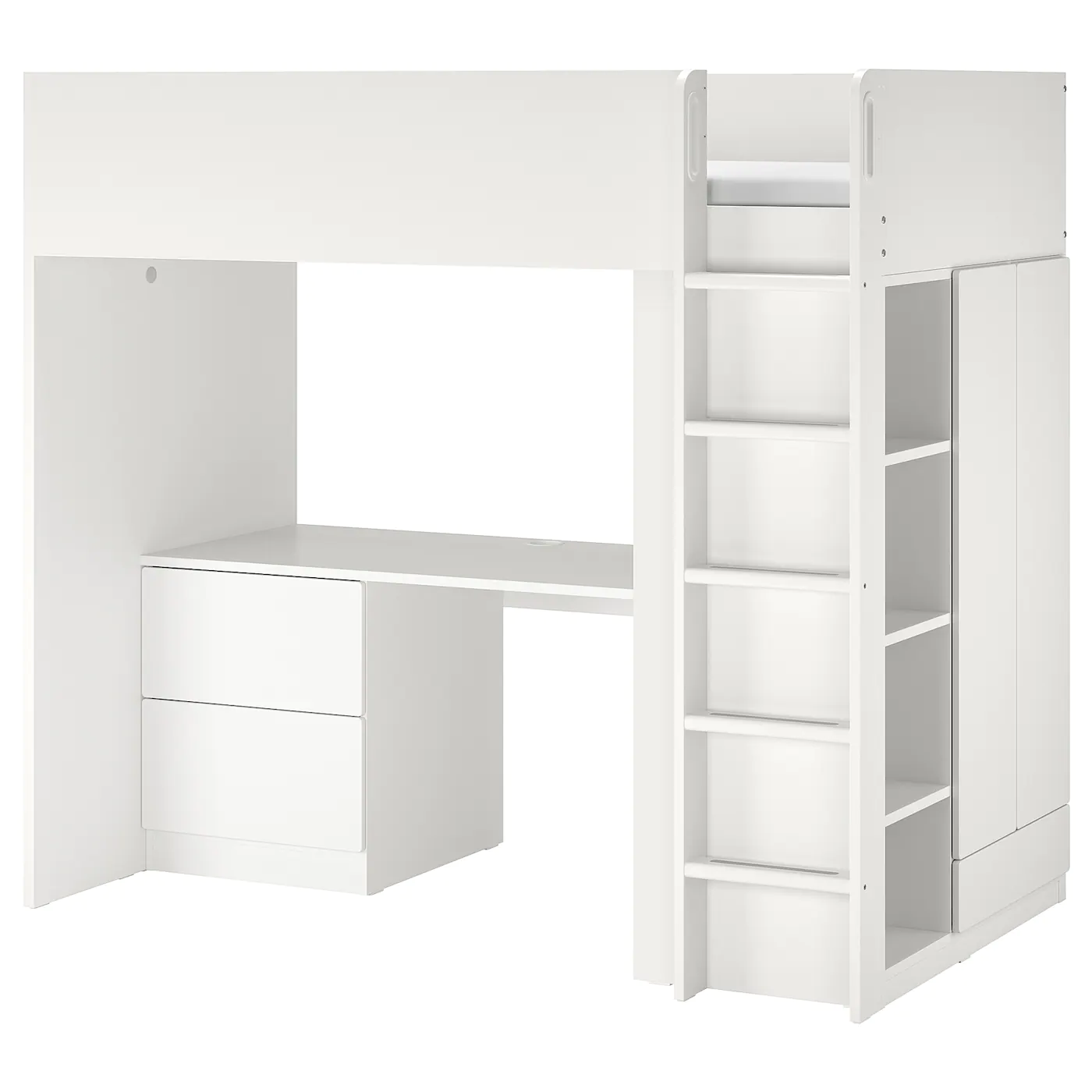 IKEA SMÅSTAD Loft Bed White Pale Pink/with Desk With 3 Drawers Twin - Image 6