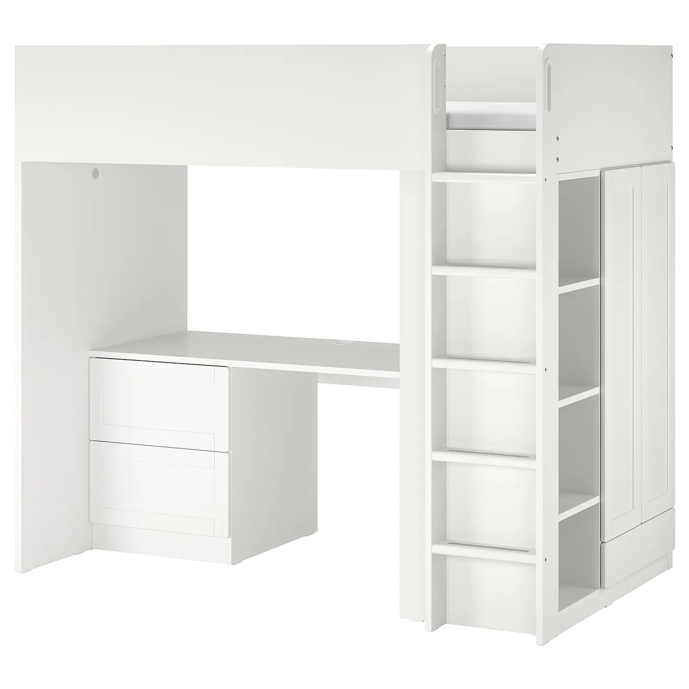IKEA SMÅSTAD Loft Bed White Pale Pink/with Desk With 3 Drawers Twin - Image 7