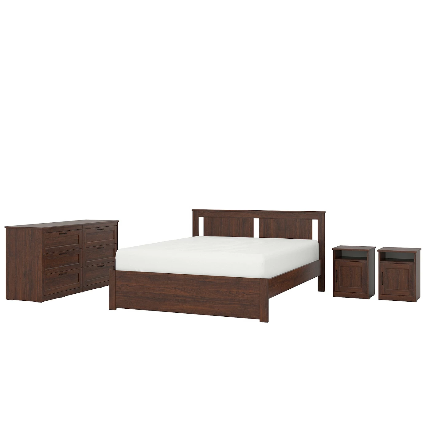 IKEA SONGESAND Bedroom Furniture, Set Of 4 Brown Full