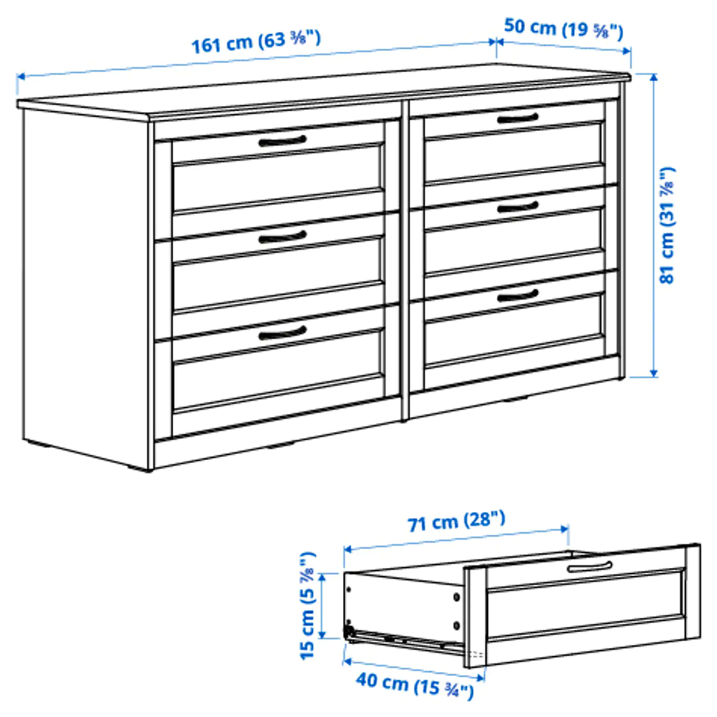 IKEA SONGESAND Bedroom Furniture, Set Of 4 White Queen - Image 10