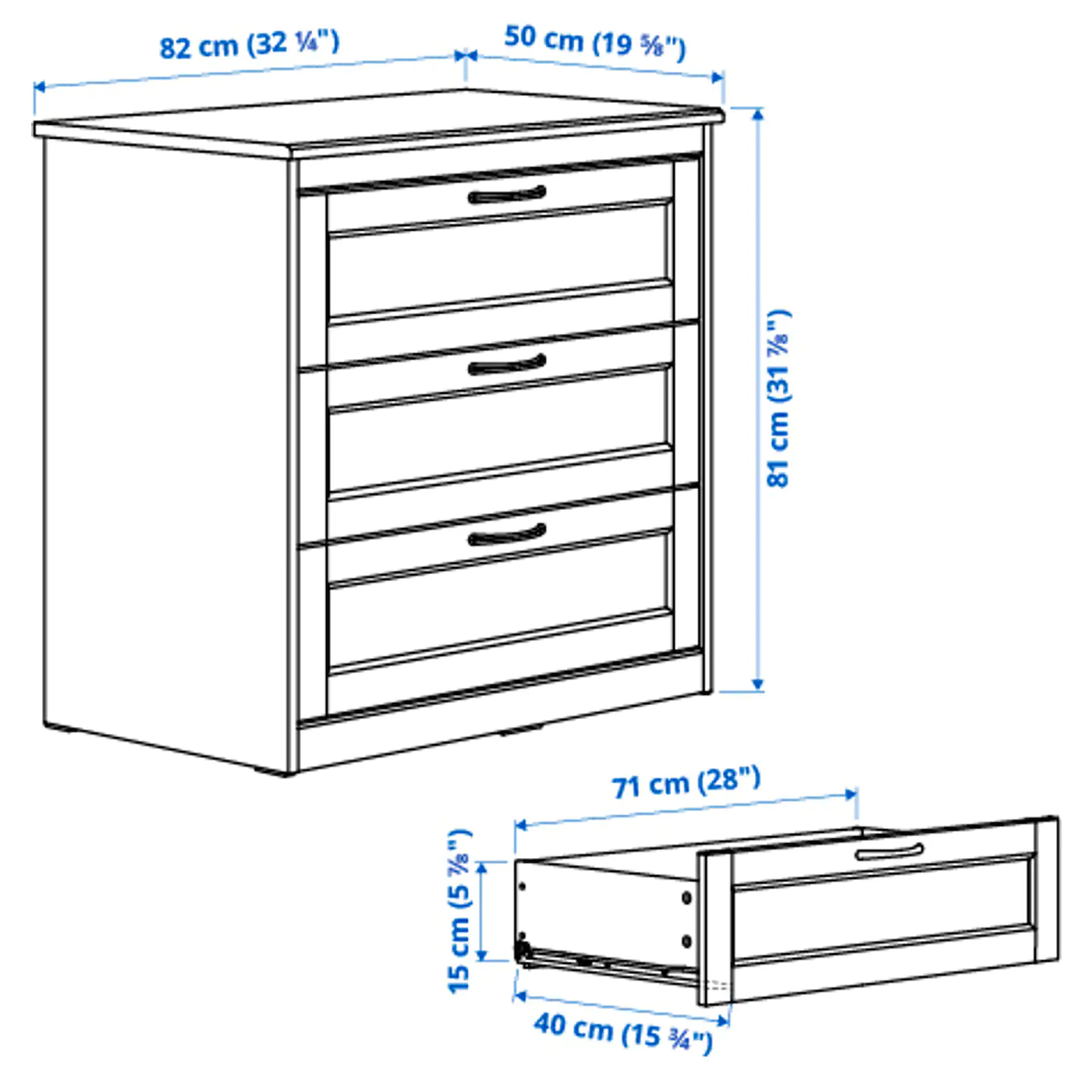 IKEA SONGESAND Bedroom Furniture, Set Of 5 White Queen - Image 12