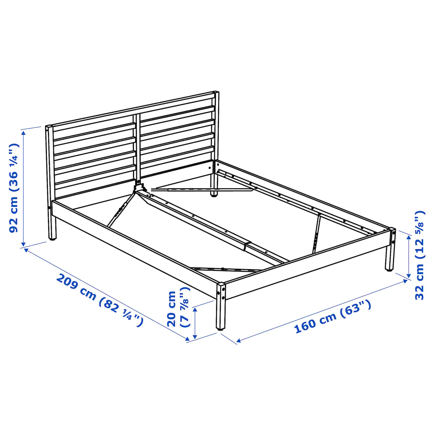 IKEA TARVA Bed Frame Pine/Lönset Queen - Image 11