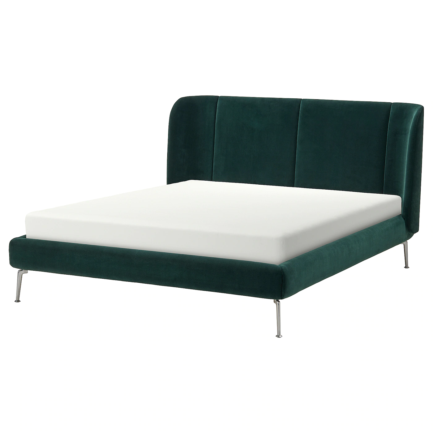 IKEA TUFJORD Upholstered Bed Frame Djuparp Dark Green Queen