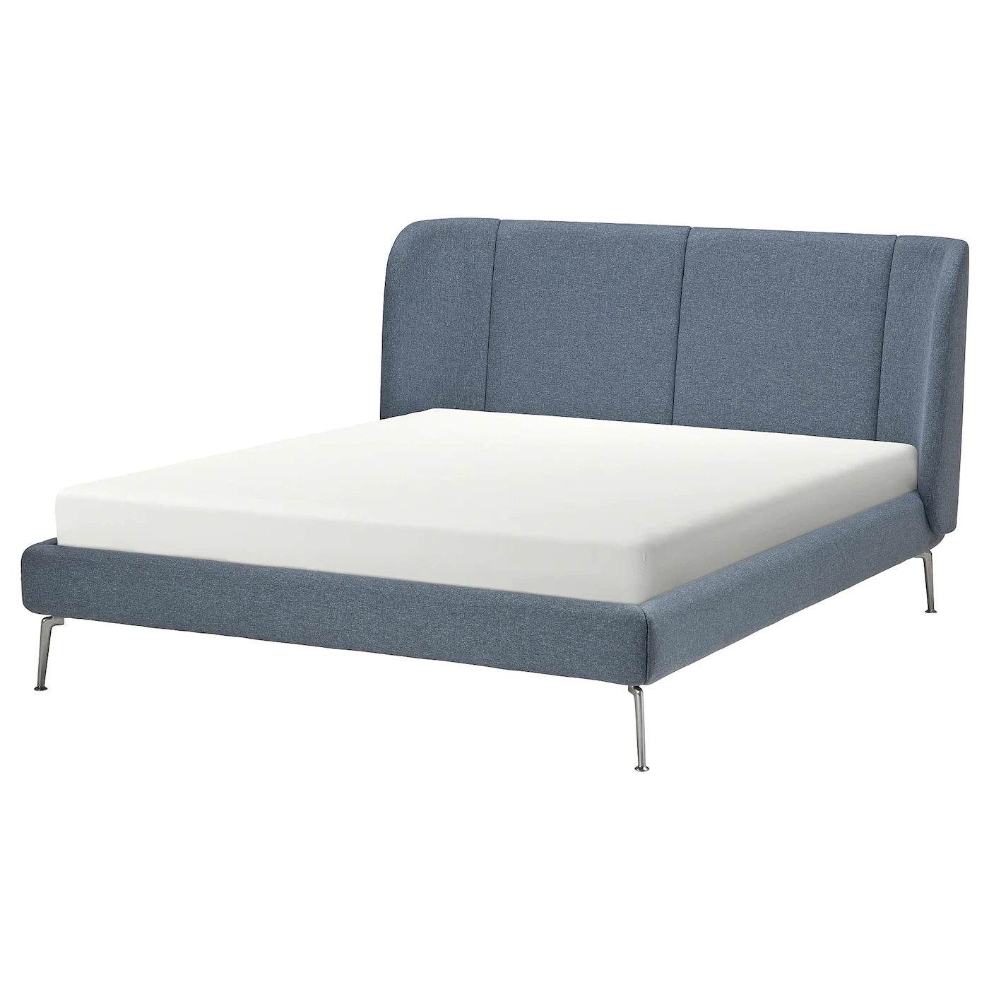 IKEA TUFJORD Upholstered Bed Frame Gunnared Blue King