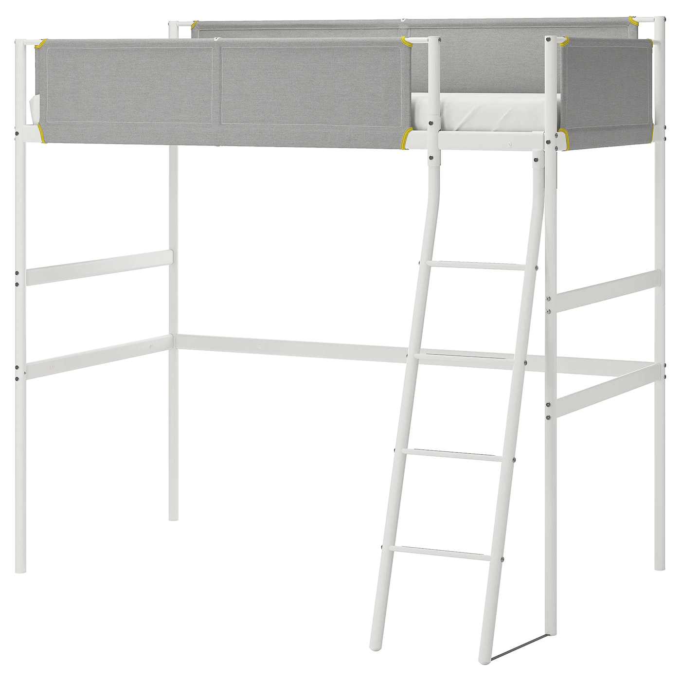 IKEA VITVAL Loft Bed Frame White/light Gray Twin