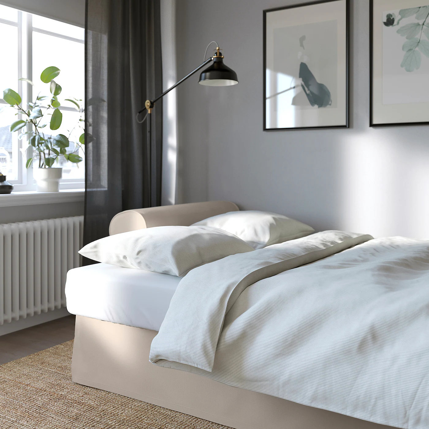 IKEA VRETSTORP Sleeper Sofa Totebo Light Beige - Image 3